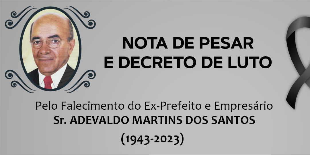 NOTA DE PESAR E DECRETO DE LUTO - Prefeitura Municipal de Retirolândia